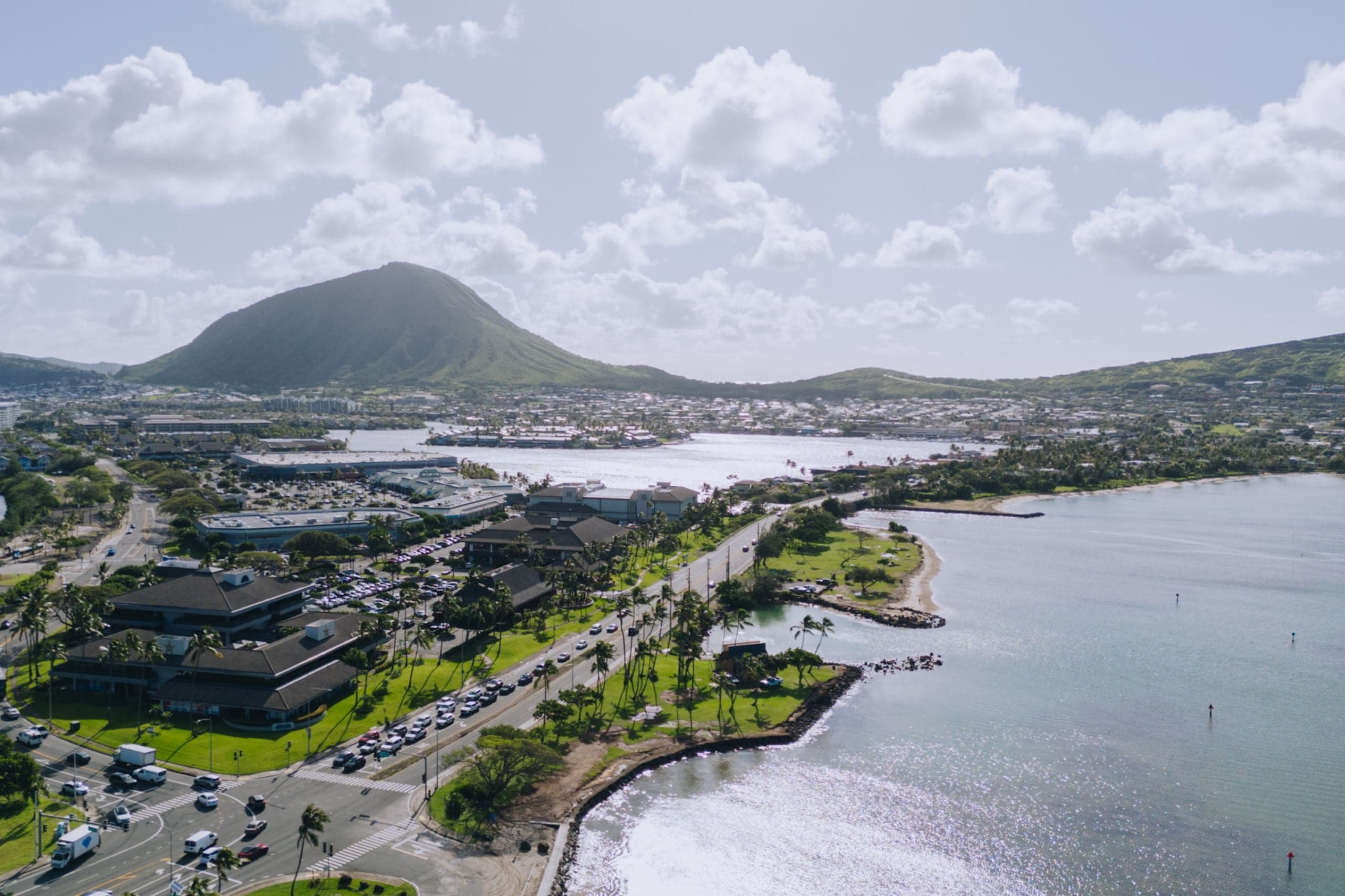 An aerial view of Hawaii